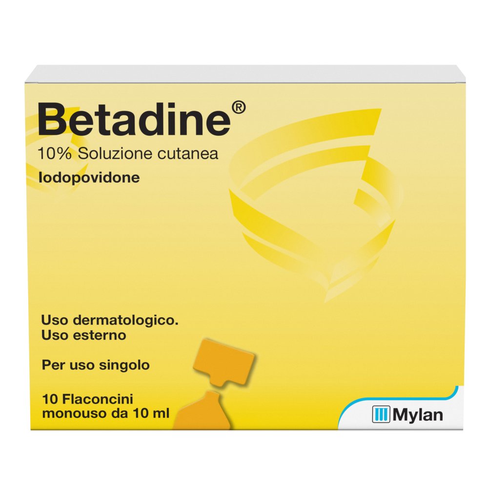 Betadine 10% soluzione cutanea 10 flaconcini monouso da 10 ml