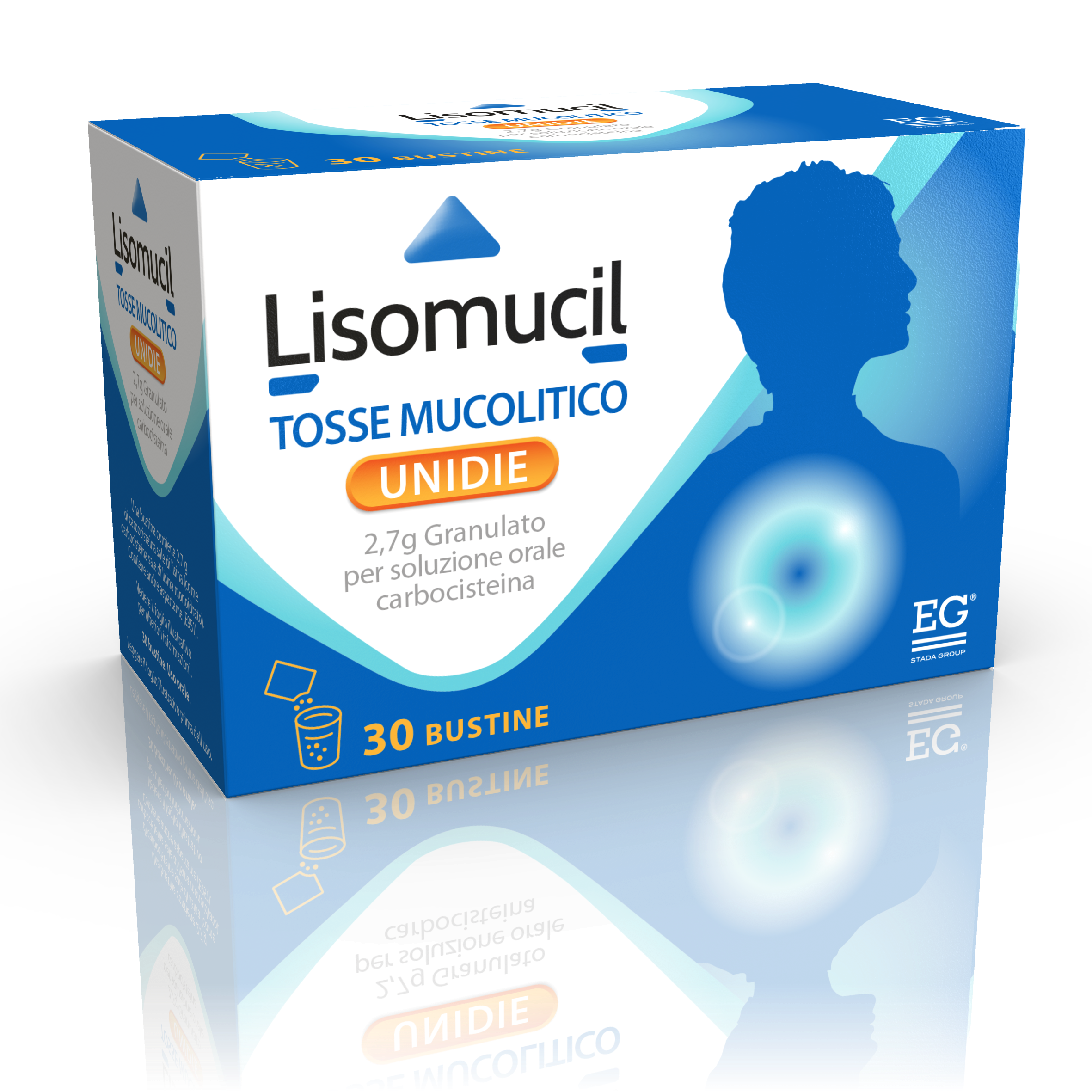 Lisomucil tosse mucolitico unidie 2,7 g granulato per soluzione orale  carbocisteina  medicinale equivalente