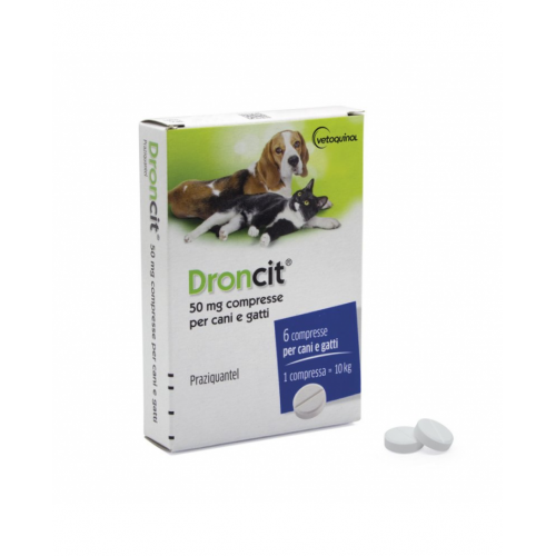Droncit 6 compresse cani e gatti 50 g