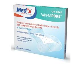 Meds pore medicazione in poliuretano adesiva impermeabile 5x7cm 5 pezzi