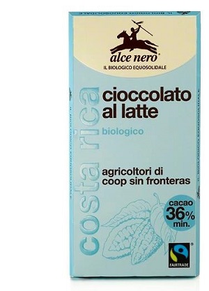 Tavoletta cioccolato al latte bio fairtrade 100 g