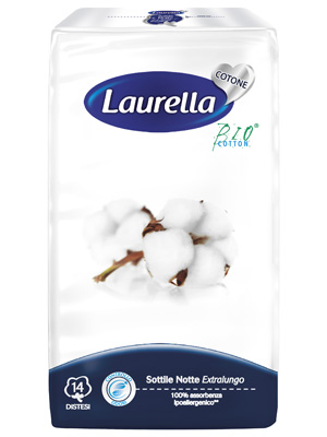 Laurella Bio Cotton 14 Assorbenti Sottili Notte-image