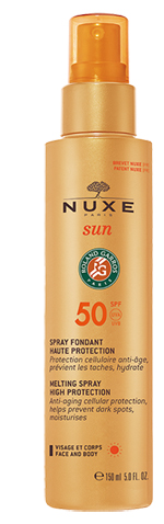 Nuxe sun spray fondant haute protection spf50 visage et corps 150 ml