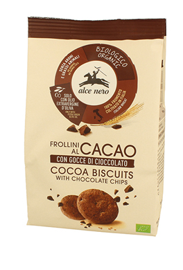 Frollino cacao con  gocce di cioccolato bio