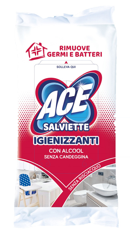 Ace salviette igienizzanti alcool 40 pezzi