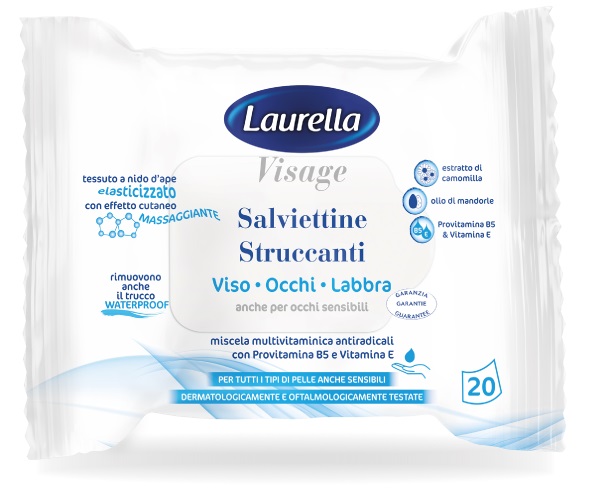 Laurella visage salviettina struccante 20 pezzi