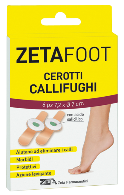 Zetafoot cerotto callifugo dischetto centrale con astuccio 6 pezzi