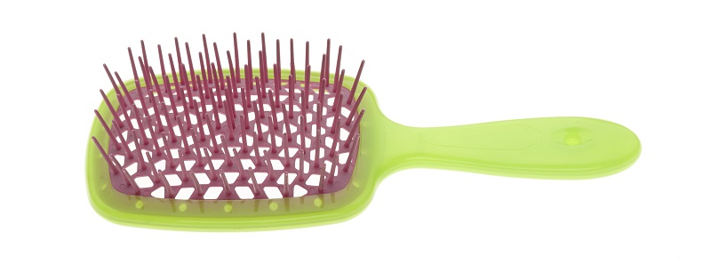 Superbrush spazzola verde con riccio fucsia
