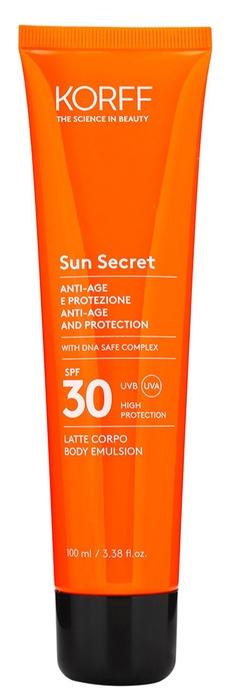 Korff sun secret fluid lotion protective anti age spf30 100 ml