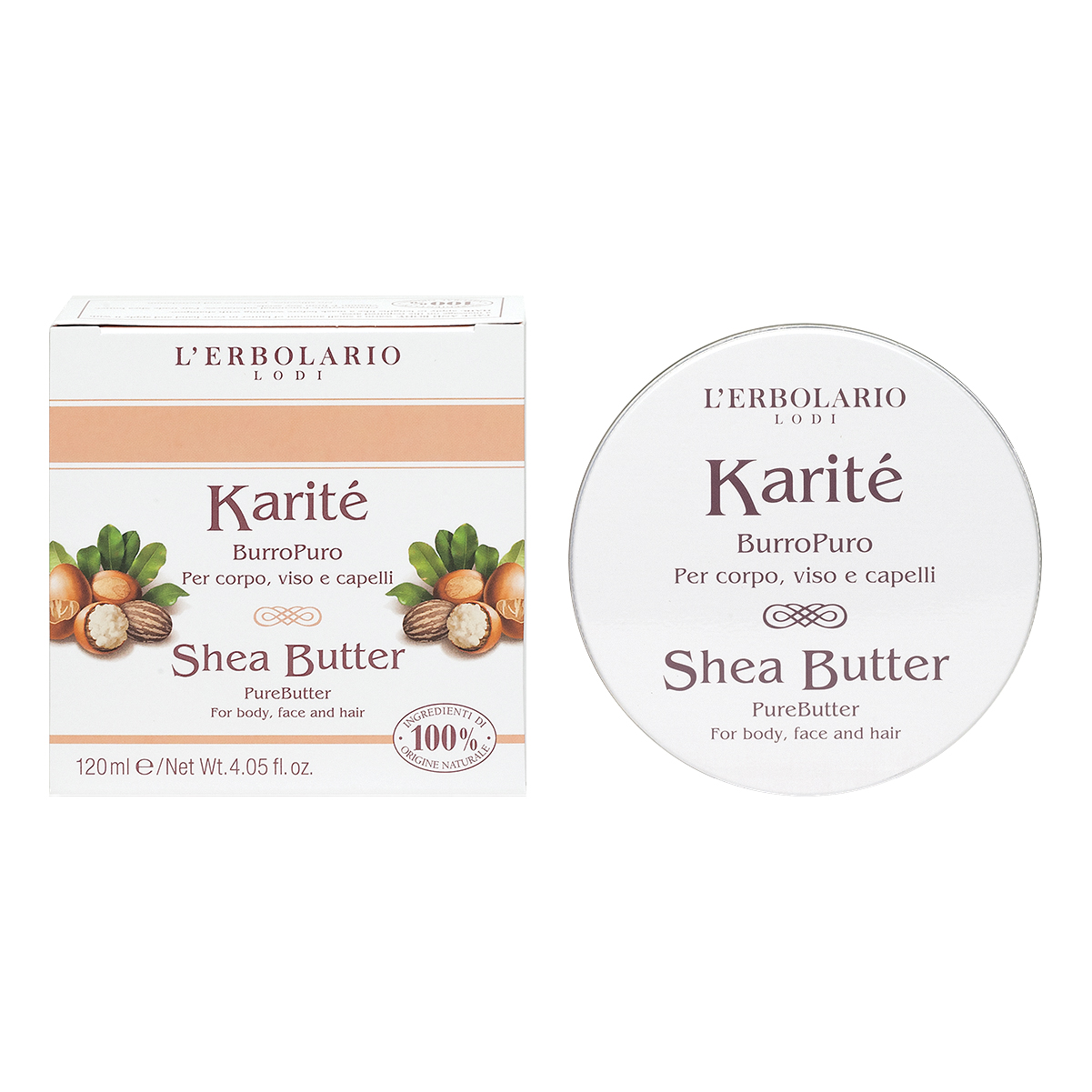Karite burro puro per corpo viso e capelli 120 ml