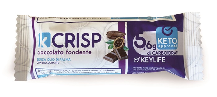 Keylife kcrisp cioccolato fondente barretta 35 g