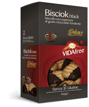 BISCIOK BLACK CIOCCOLATO FONDENTE VIDAFREE BISCOTTI SENZA GLUTINE 150 G