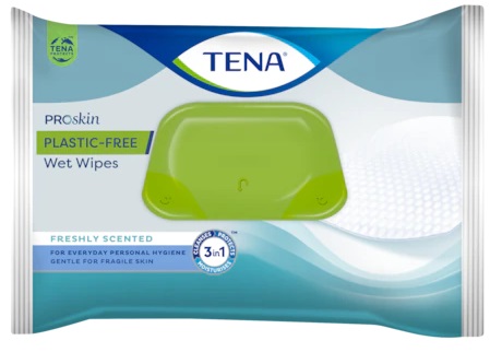 Tena wet wipes plastic free 48 pezzi
