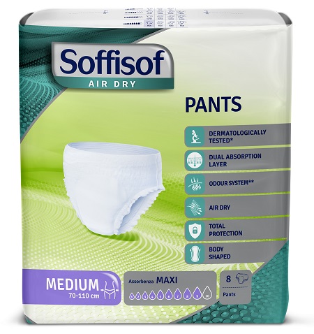 Pannolone soffisof air dry pants maxi medium 8 pezzi