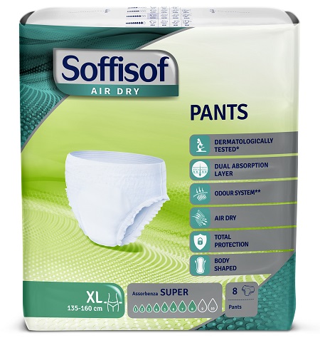 Pannolone soffisof air dry pants super extralarge 8 pezzi