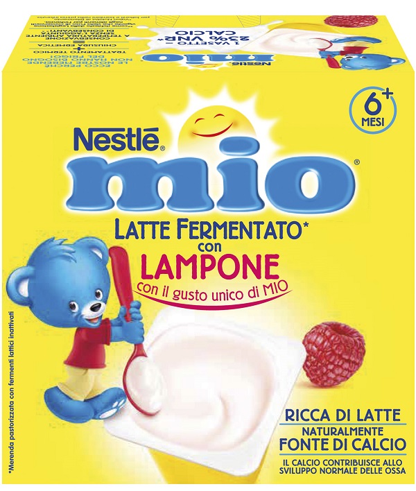 Mio merenda latte fermentato lampone 4 pezzi da 100 g