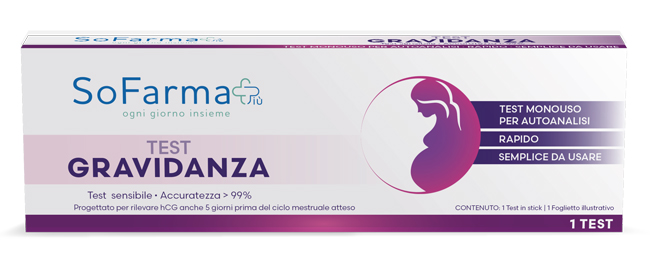 Sofarmapiu' test autodiagnostico gravidanza