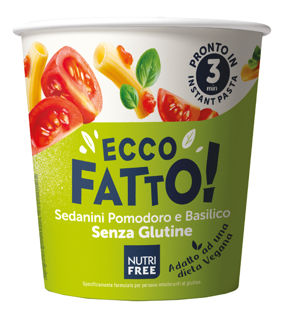 Nutrifree ecco fatto sedanini pomodoro e basilico 70 g