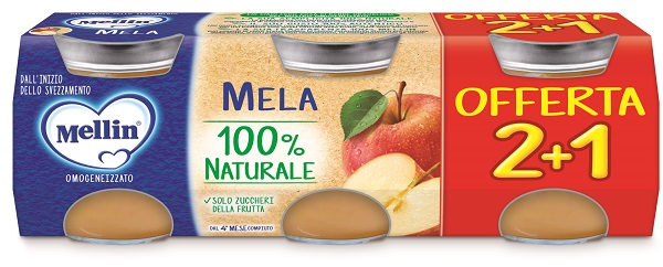 Mellin Omogeneizzati Mela 3 Pezzi 100G-image