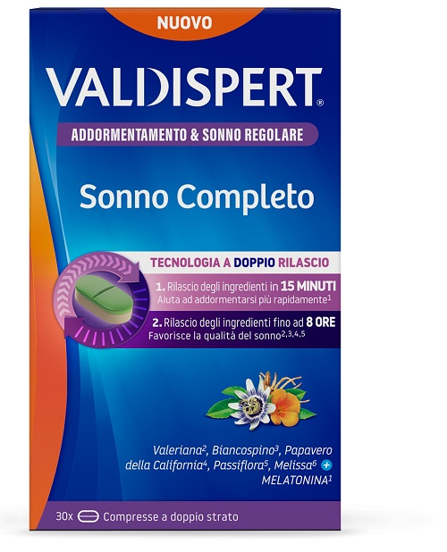 Valdispert sonno completo 30 compresse a doppio strato