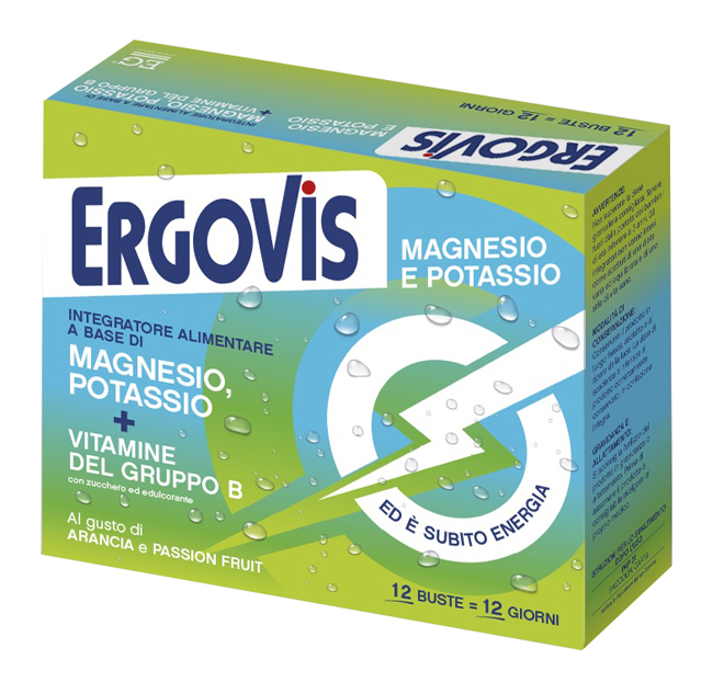 Ergovis mg+k vitamine b con zucchero 12 bustine