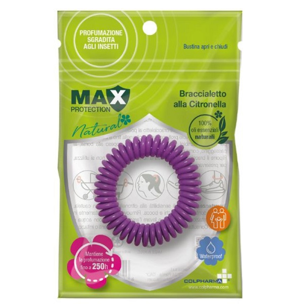 Max protection braccialetto alla citronella spirale