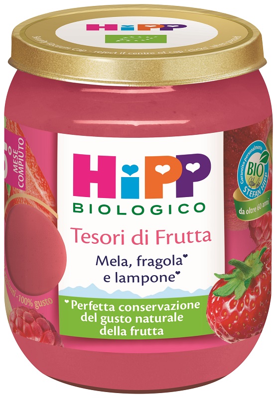 Hipp tesori frutta mela fragola lampone 160 g