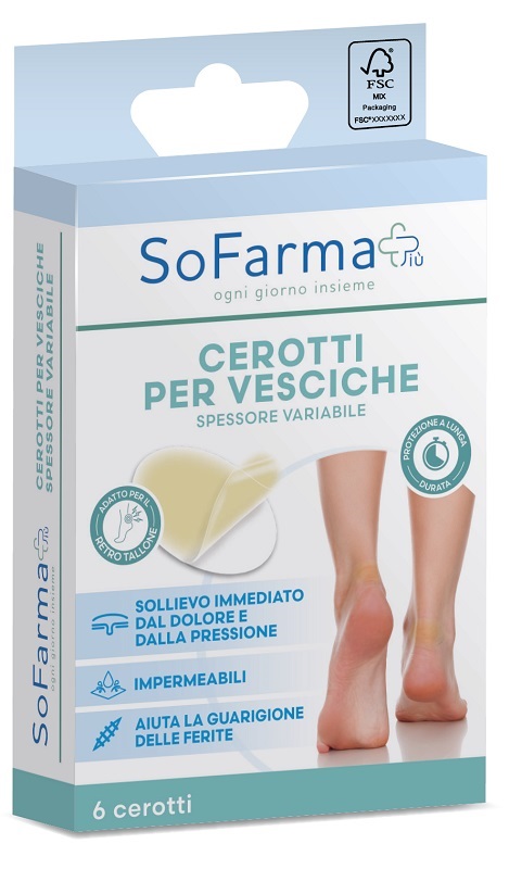 Cerotto vescica retrotallone ovale 44x66 mm sofarmapiu' 6 epzzi