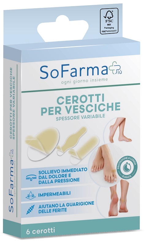 Cerotto vescica assortiti sofarmapiu' 6 pezzi