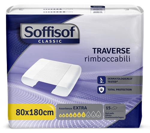 Traversa per incontinenza soffisof classic ultra 80x180 cm 15 pezzi
