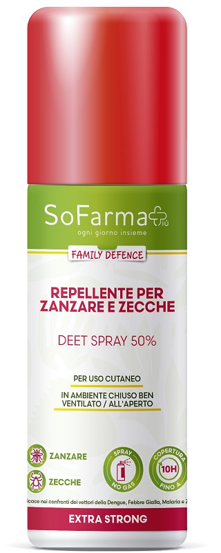 Repellente extra strong deet 50% 75 ml sofarmapiu'