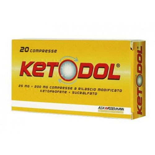 Ketodol 25 mg + 200 mg 20 compresse
