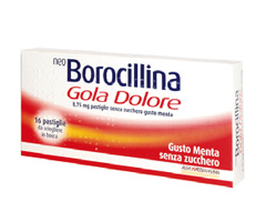 Neo borocillina gola dolore 16 pastiglie menta