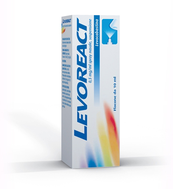 Levoreact 0,5 mg/ml spray nasale, sospensione