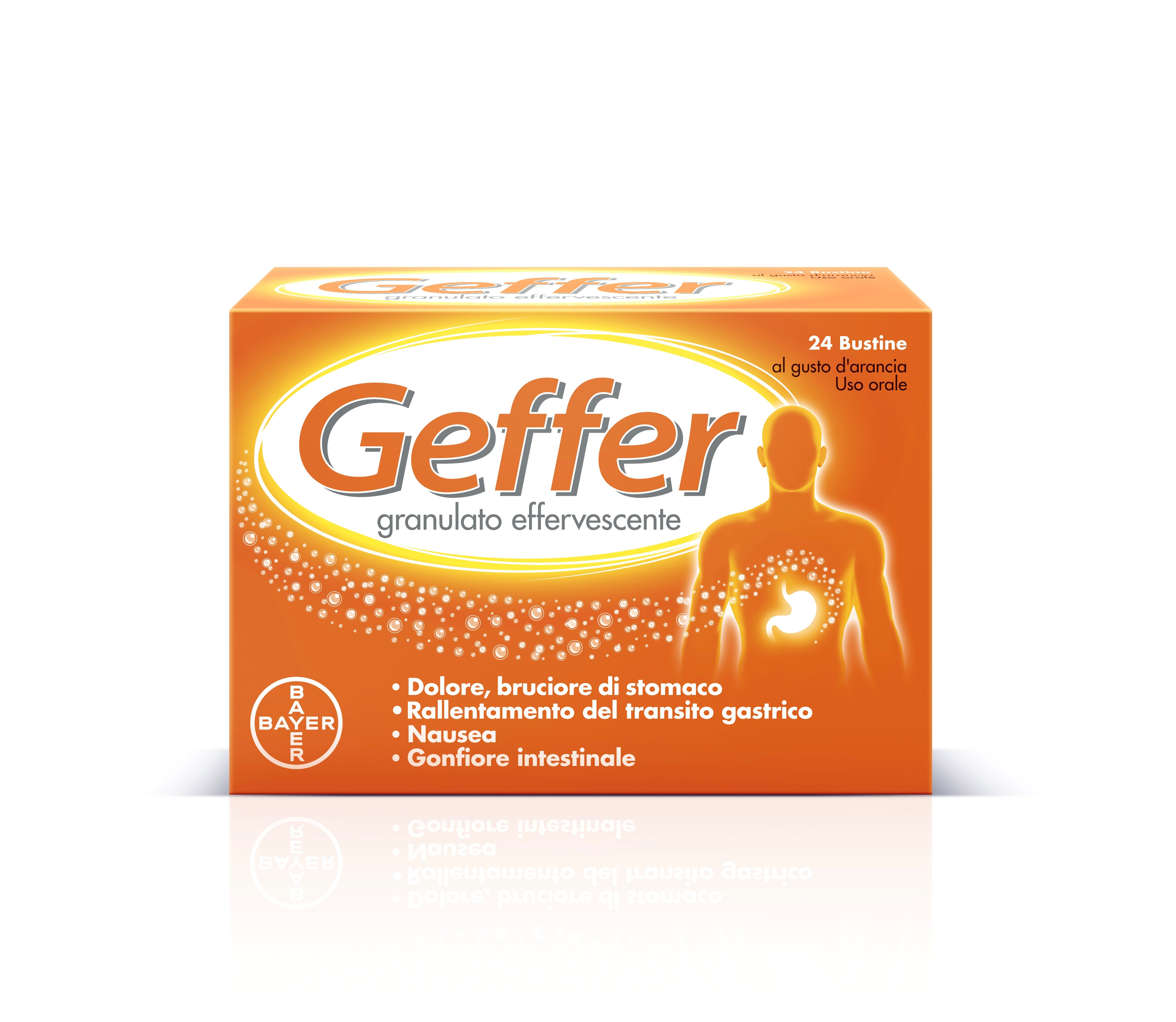 Geffer granulato effervescente 24 bustine 5 gr gusto Arancia