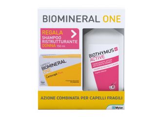 Biomineral one lactocapil 30 compresse + biothymus shampoo donna ristrutturante 150 ml