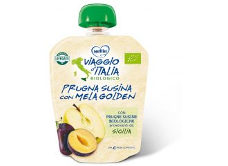 Mellin viaggio italia pouch bio mela+prugna+susina 90 g