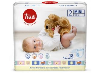 Trudi baby care pannolino per bambini mini 3/6kg 18 pezzi