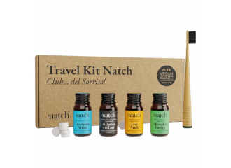 Natch Travel Kit  4 flaconi da 6 tavolette + 1 spazzolino