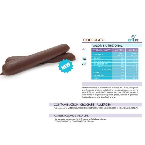 Keylife kstick cioccolato fondente 45 g