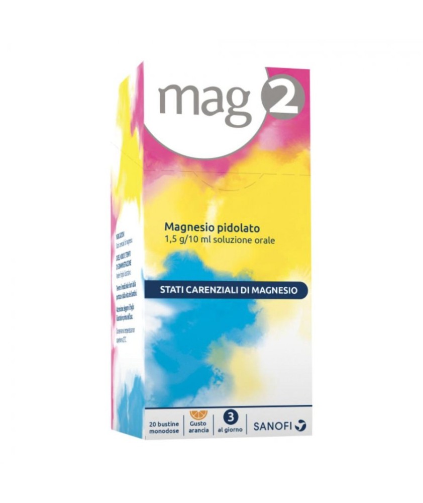 Mag2 Magnesio Pidolato 20 bustine 1,5g/10ml